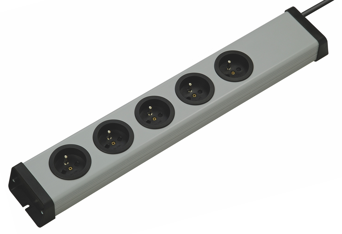 Bodo Ehmann Type E 5 Gang Socket Bar, 1.5m Cable, 16A, 250V