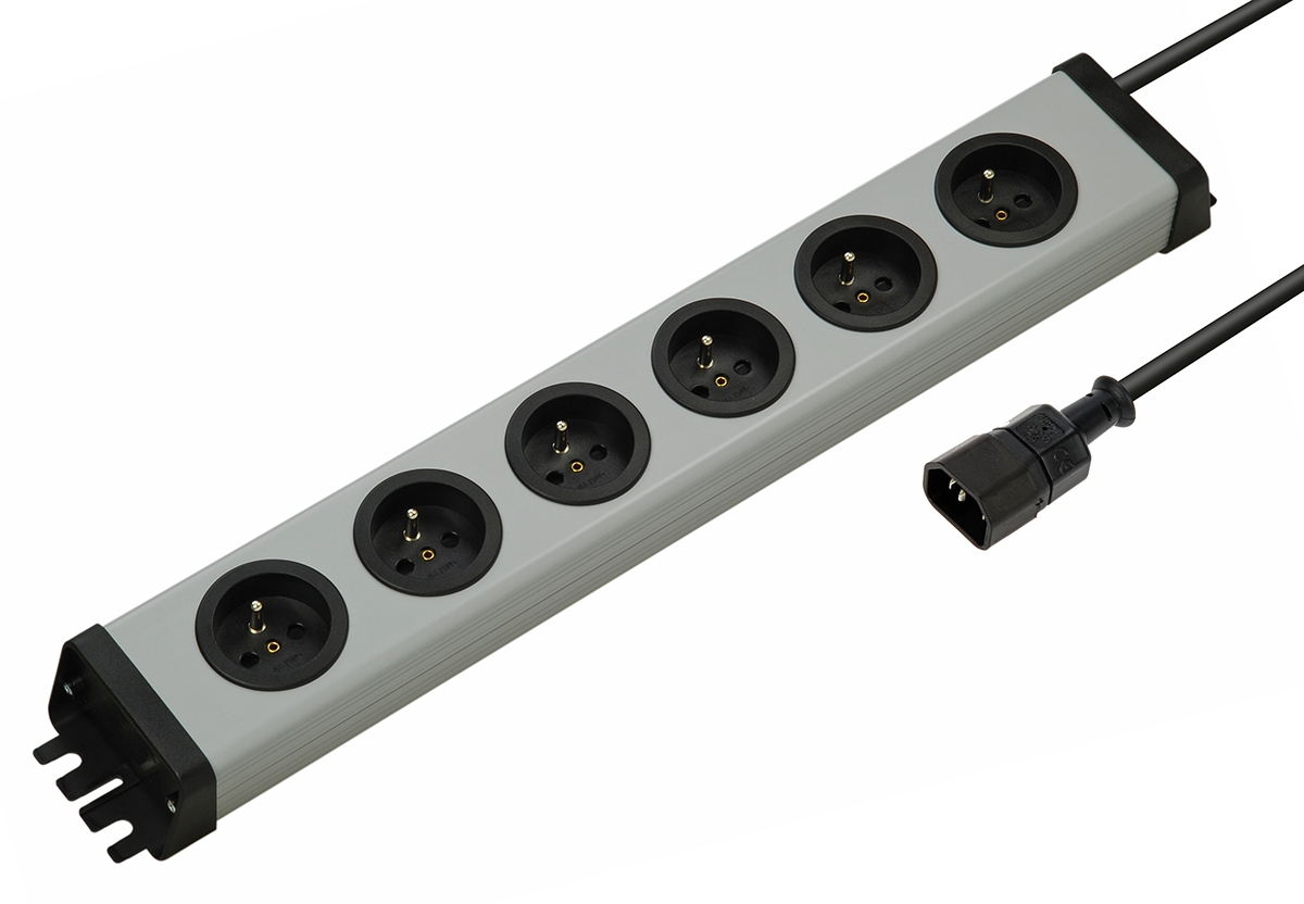 Bodo Ehmann Type E 6 Gang Socket Bar, 1.5m Cable, 16A, 250V