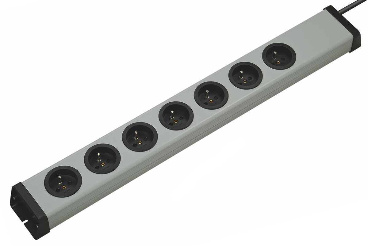 Bodo Ehmann Type E 7 Gang Socket Bar, 1.5m Cable, 16A, 250V