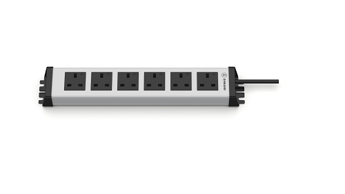 Bodo Ehmann Type G 6 Gang Trailing Socket & Power Distribution, 1.5m Cable, 16A, 230V
