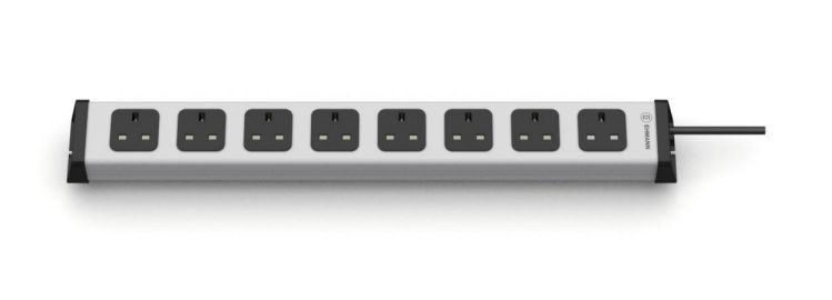 Bodo Ehmann Type G 8 Gang Socket Bar, 1.5m Cable, 13A, 230V Fused