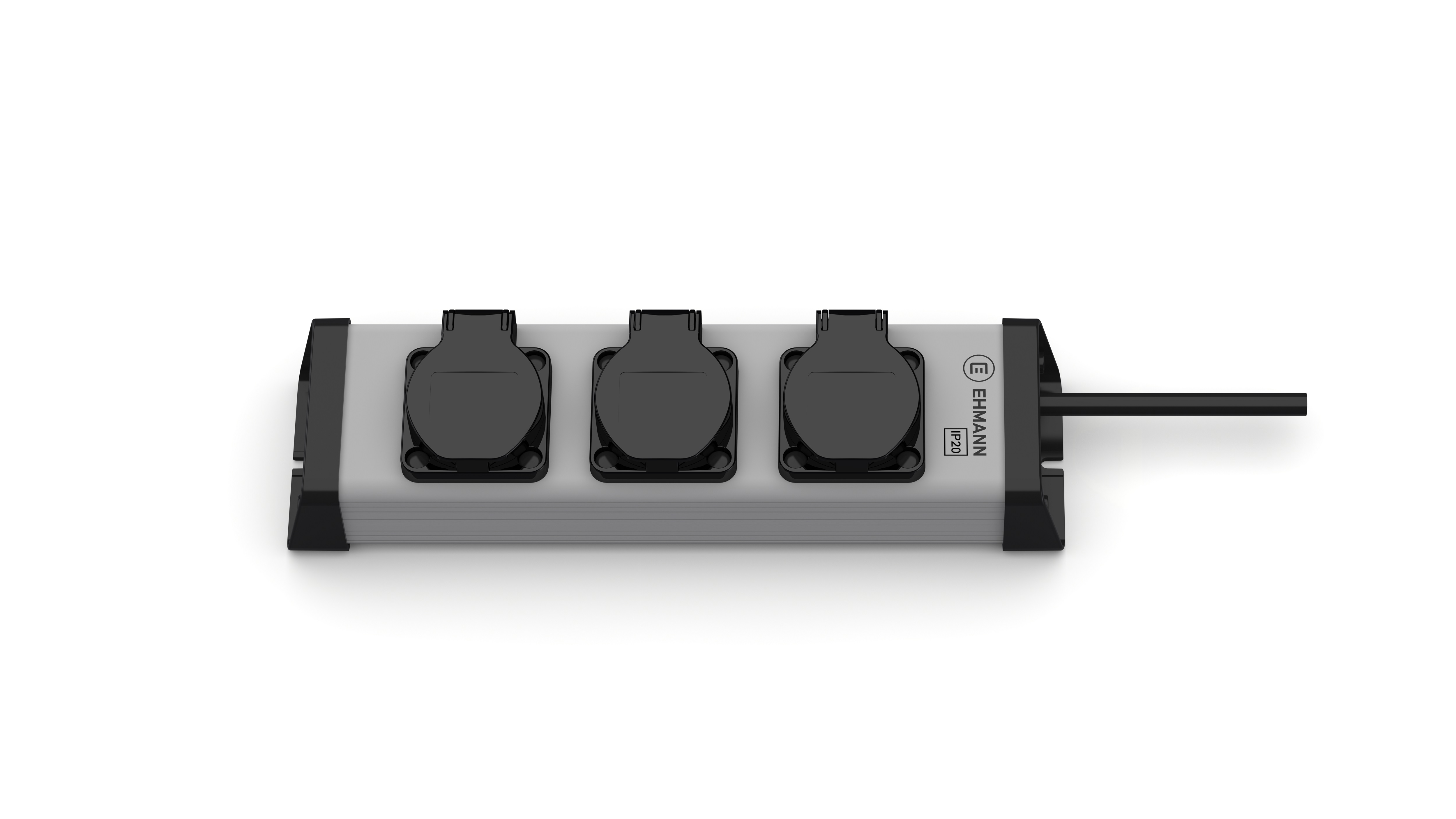 Bodo Ehmann Type F 3 Gang Socket Bar, 3m Cable, 16A, 230V
