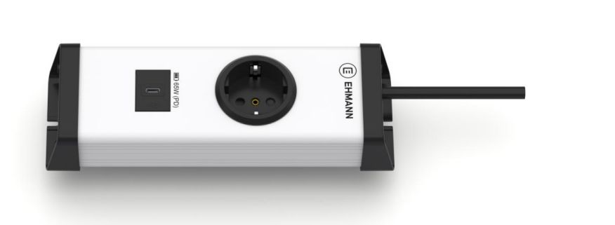 Bodo Ehmann Type F - German Schuko, USB 2 Gang Socket Bar, 1.5m Cable, 16A, 250V