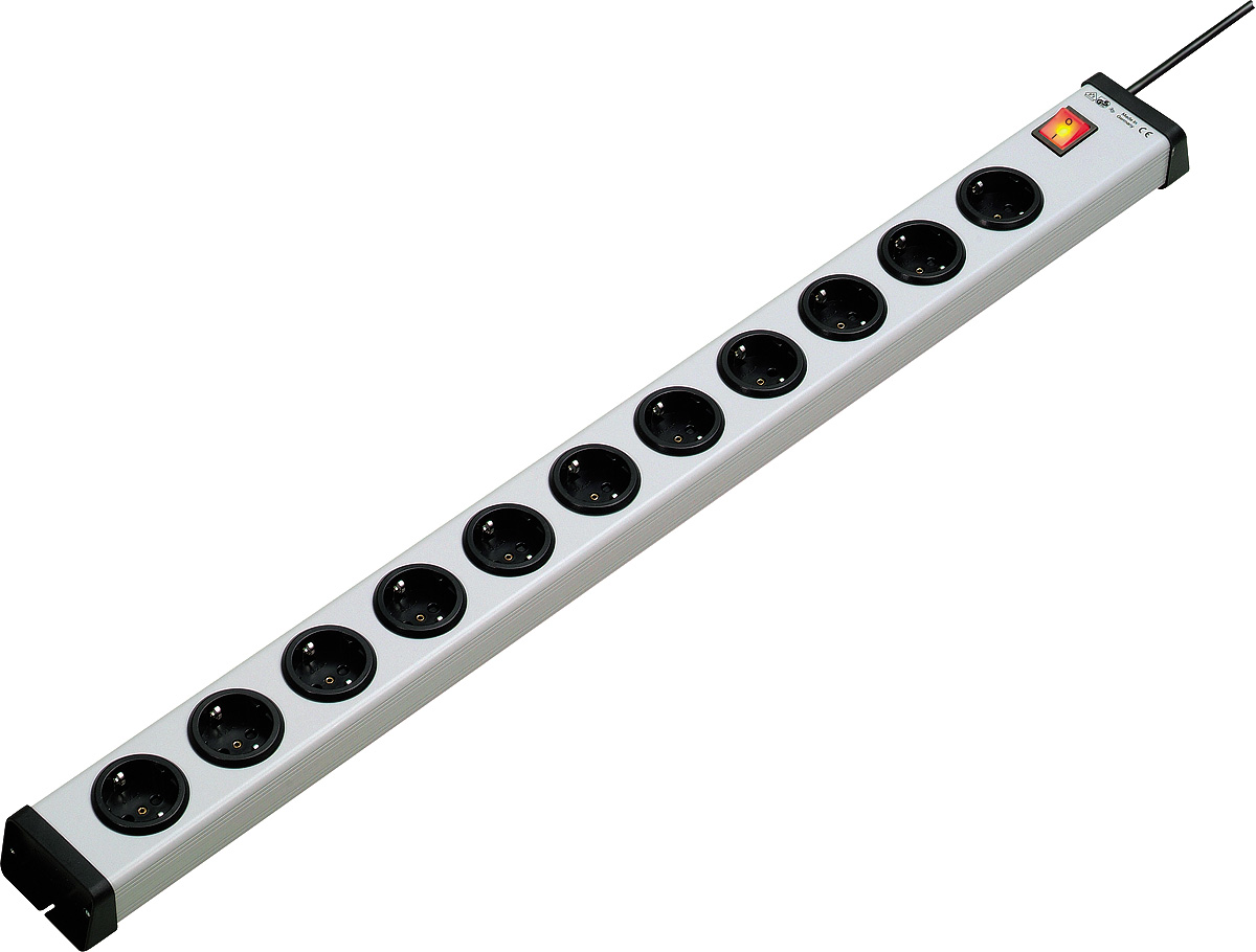 Bodo Ehmann Type F 11 Gang Socket Bar, 3m Cable, 16A, 250V