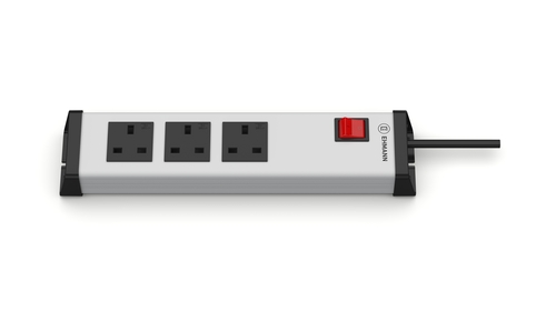 Bodo Ehmann Type G 3 Gang Trailing Socket & Power Distribution, 1.5m Cable, 13A, 230V