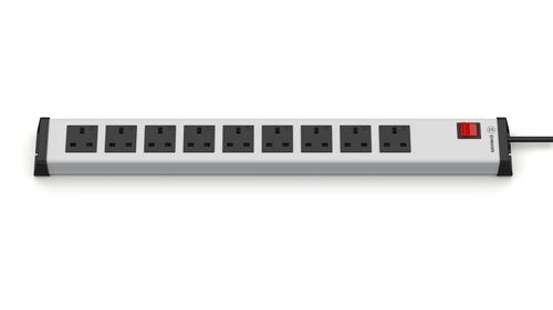 Bodo Ehmann Type G 9 Gang Trailing Socket & Power Distribution, 1.5m Cable, 16A, 230V