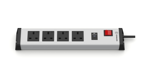 Bodo Ehmann Type G 4 Gang Trailing Socket & Power Distribution, 1.5m Cable, 16A, 230V