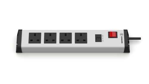 Bodo Ehmann Type G 4 Gang Trailing Socket & Power Distribution, 1.5m Cable, 16A, 230V
