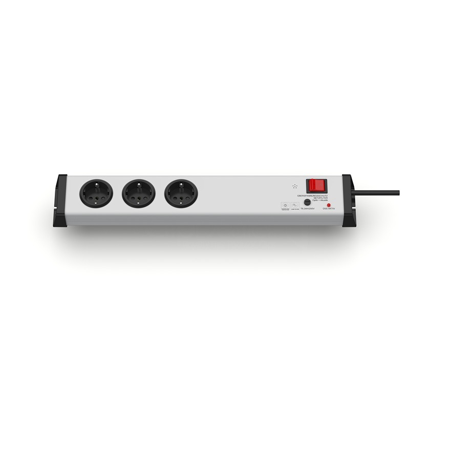 Bodo Ehmann Type F 3 Gang Socket Bar, 1.5m Cable, 16A, 230V RCD Protected
