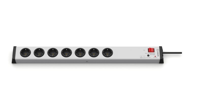Bodo Ehmann Type F - German Schuko 7 Gang Socket Bar, 1.5m Cable, 16A, 230V