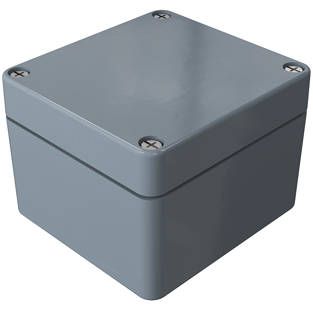 Rose Polyester Standard Series Grey Fibreglass Reinforced Polyester Enclosure, IP66, IK08 80 mm, 80 mm, 75 mm