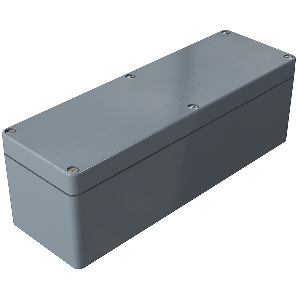 Rose Polyester Standard Series Grey Fibreglass Reinforced Thermoset Polyester, Graphite Enclosure, IP66, IK08 75.5 mm,