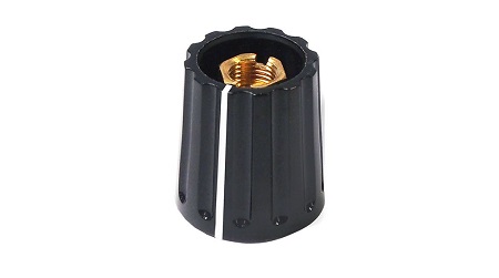 Elma Potentiometer Knob 10 mm, 021-2325 4 mm, Black