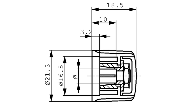 021-4325 Elma  Rotary Switch Knob