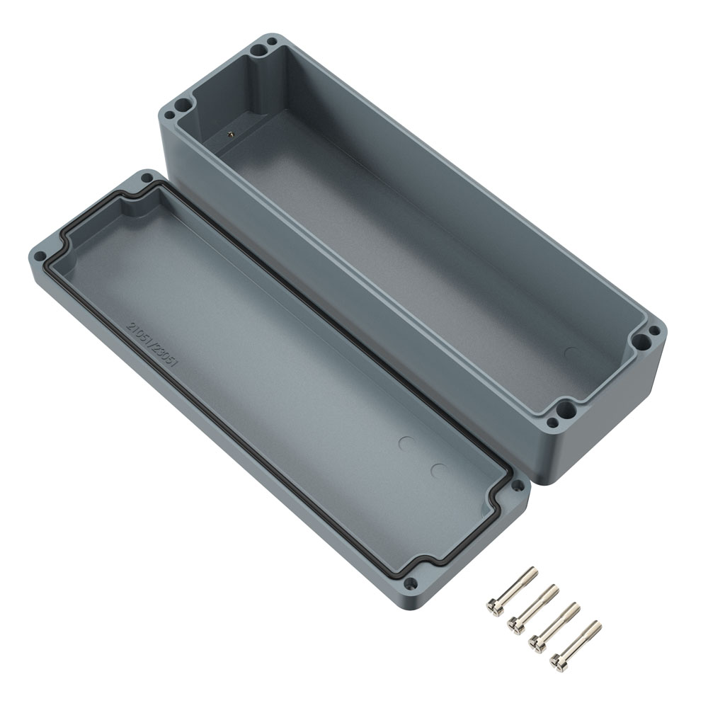 021032080 Rose Polyester Standard Series Grey Fibreglass Reinforced Thermoset Polyester, Graphite Enclosure, IP66, IK09 81 mm, 320