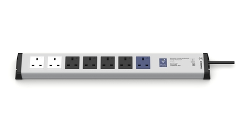 Bodo Ehmann Type G 7 Gang Trailing Socket & Power Distribution, 1.5m Cable, 13A, 230V