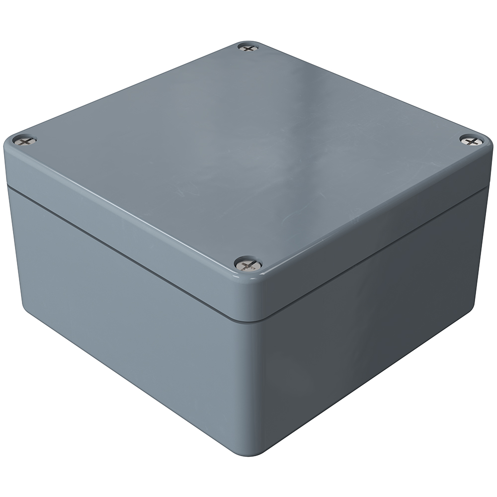 Rose Polyester Standard Series Grey Fibreglass Reinforced Thermoset Polyester, Graphite Enclosure, IP66, IK09 91 mm, 160