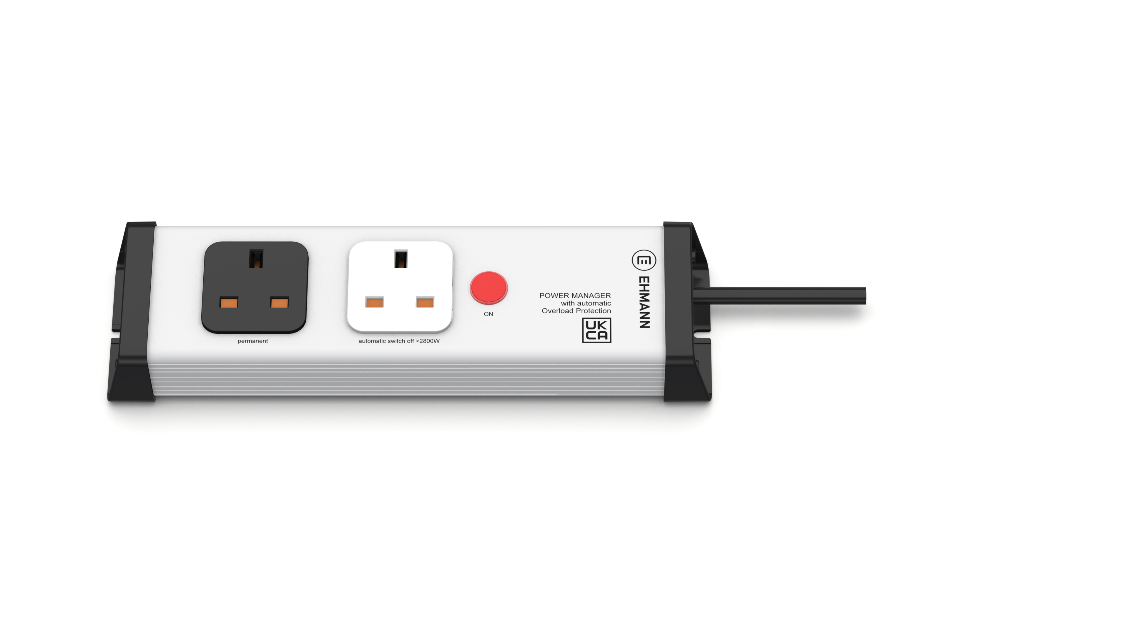 Bodo Ehmann Type F 2 Gang Socket Bar, 1.5m Cable, 16A, 230V Surge Protection