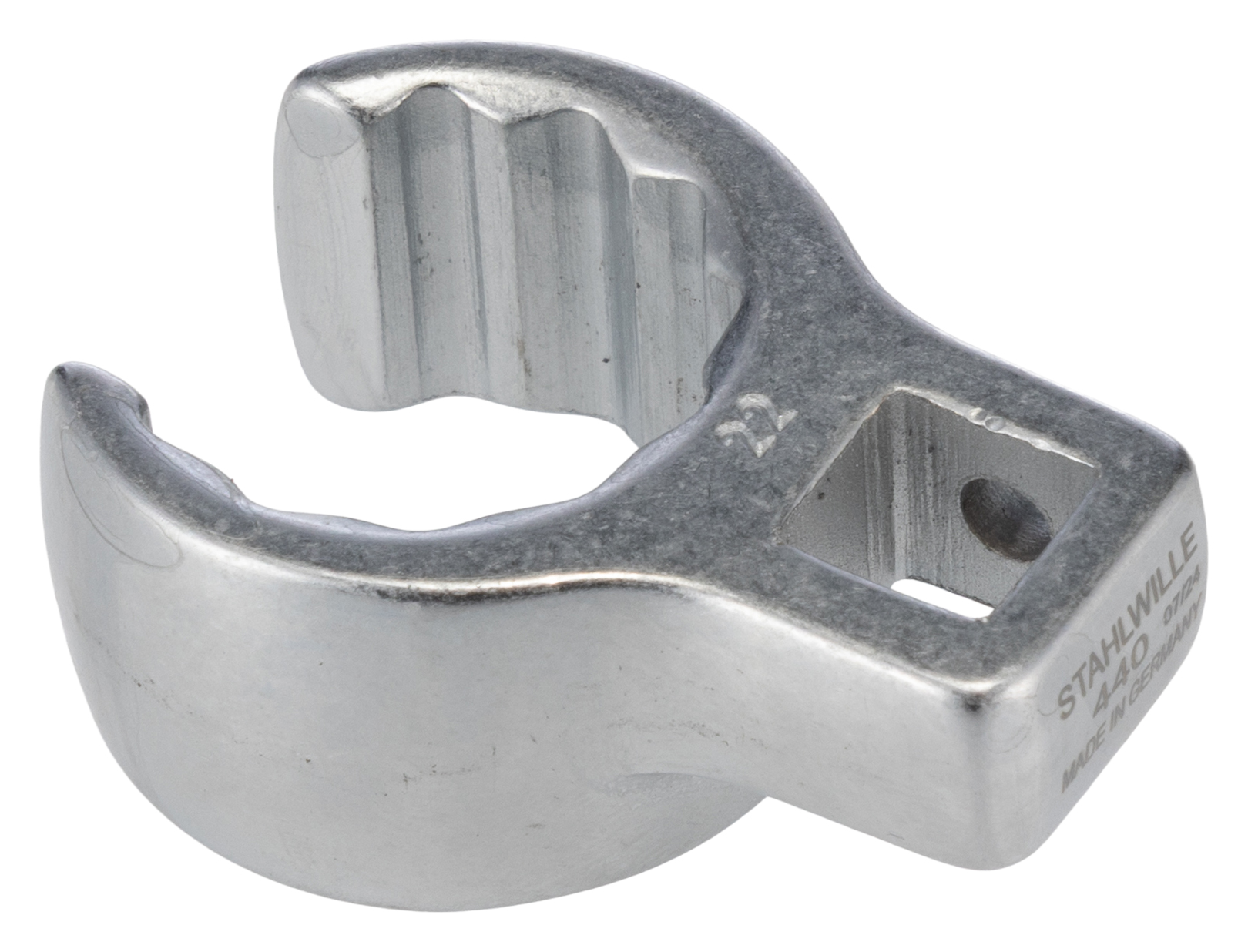 STAHLWILLE Crow Foot Crow Ring Spanner, 17 x 19 mm Insert, Spanner Size 22 mm L.45 mm, Chrome Finish