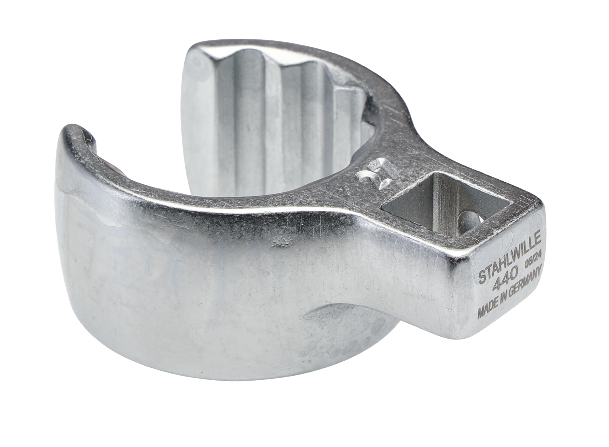 STAHLWILLE Crow Foot Crow Ring Spanner, 20 x 21.4 mm Insert, Spanner Size 27 mm L.59 mm, Chrome Finish
