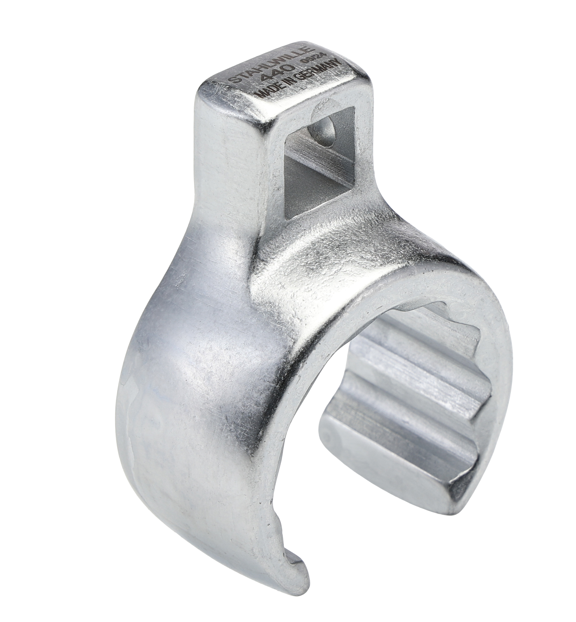 02190027 STAHLWILLE Crow Foot Crow Ring Spanner, 20 x 21.4 mm Insert, Spanner Size 27 mm L.59 mm, Chrome Finish