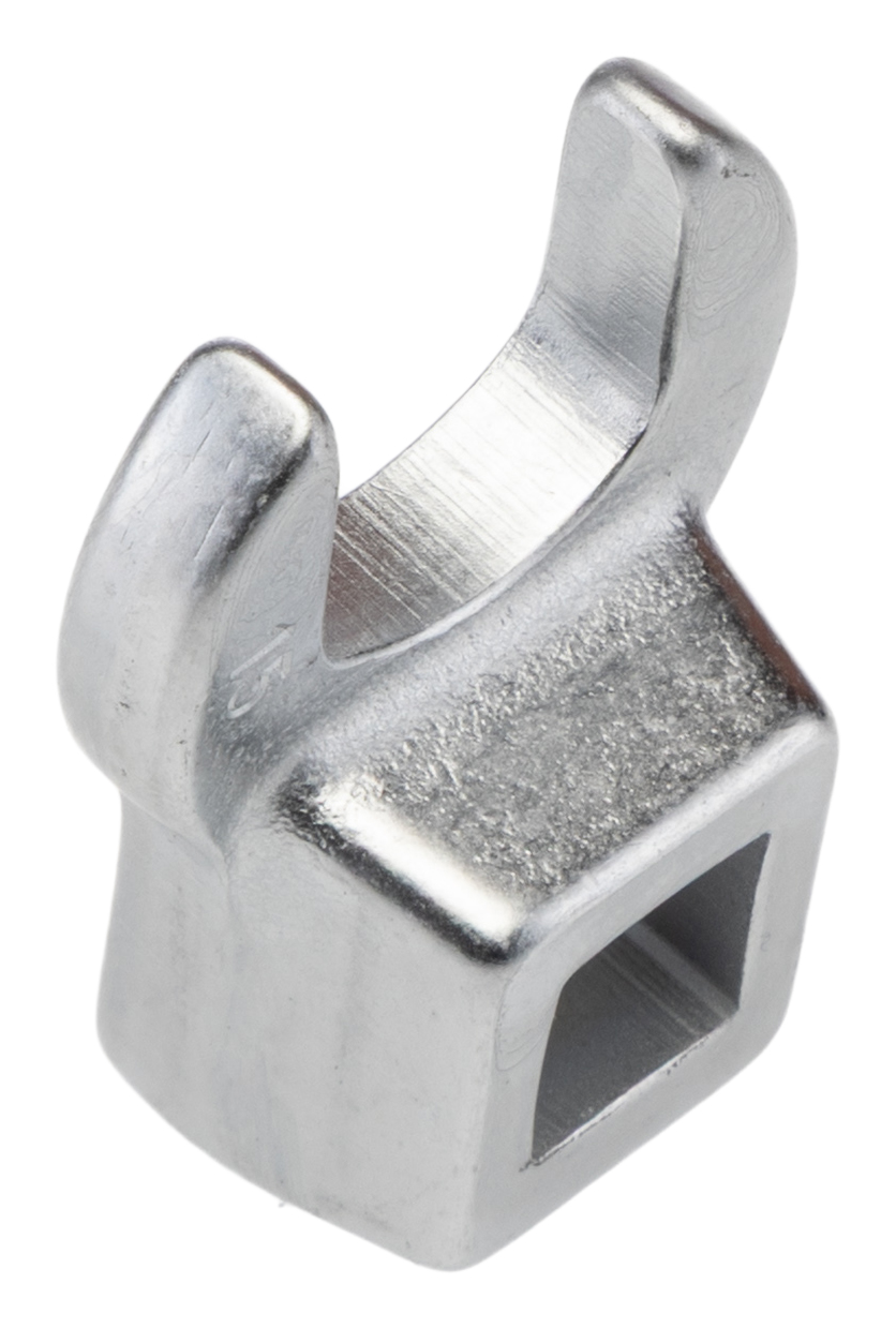 02200015 STAHLWILLE Crow Foot Spanner Head, 3/8 in Insert, 15 mm, Chrome Finish