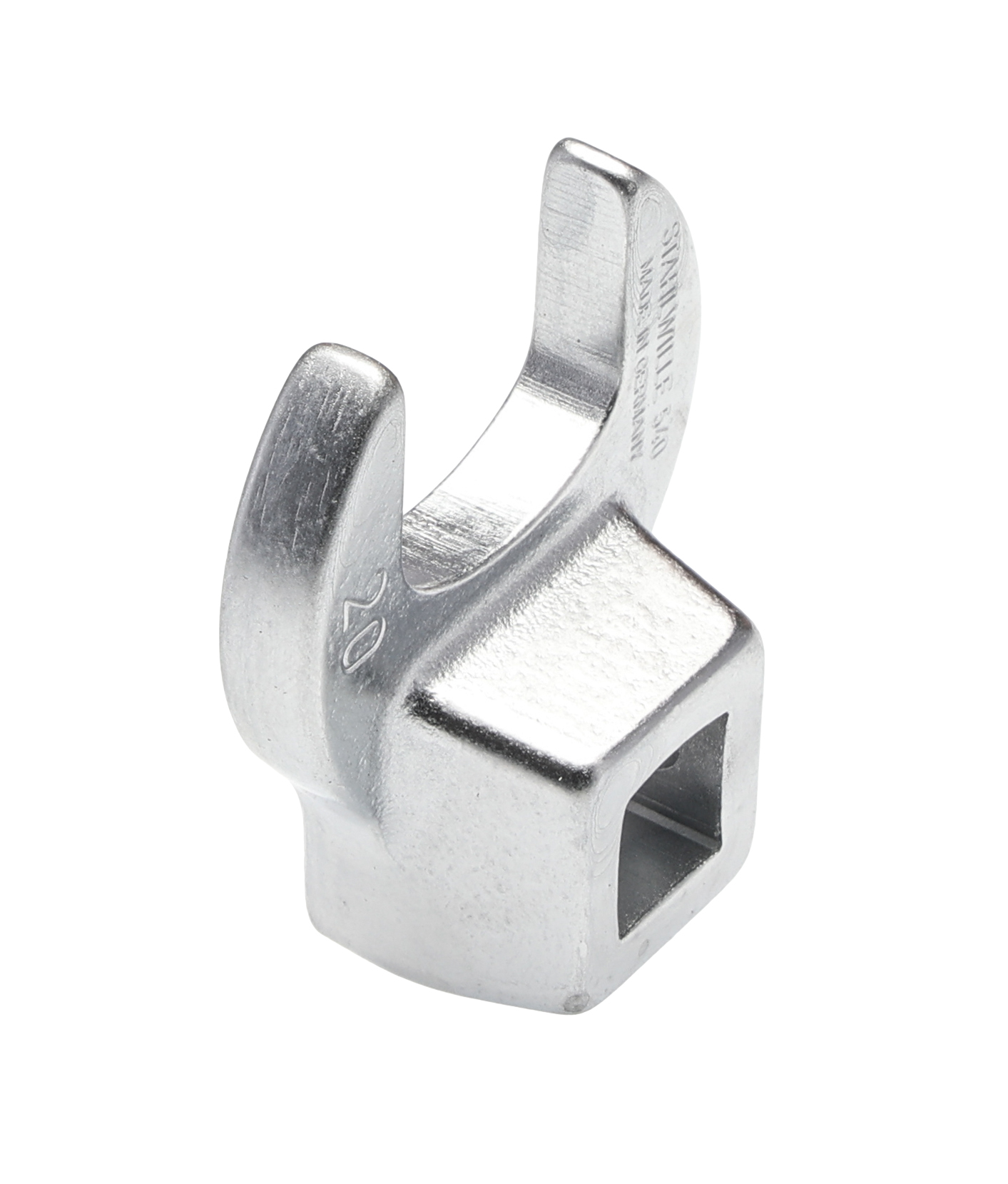 02200020 STAHLWILLE Crow Foot Spanner Head, 3/8 in Insert, 20 mm, Chrome Finish