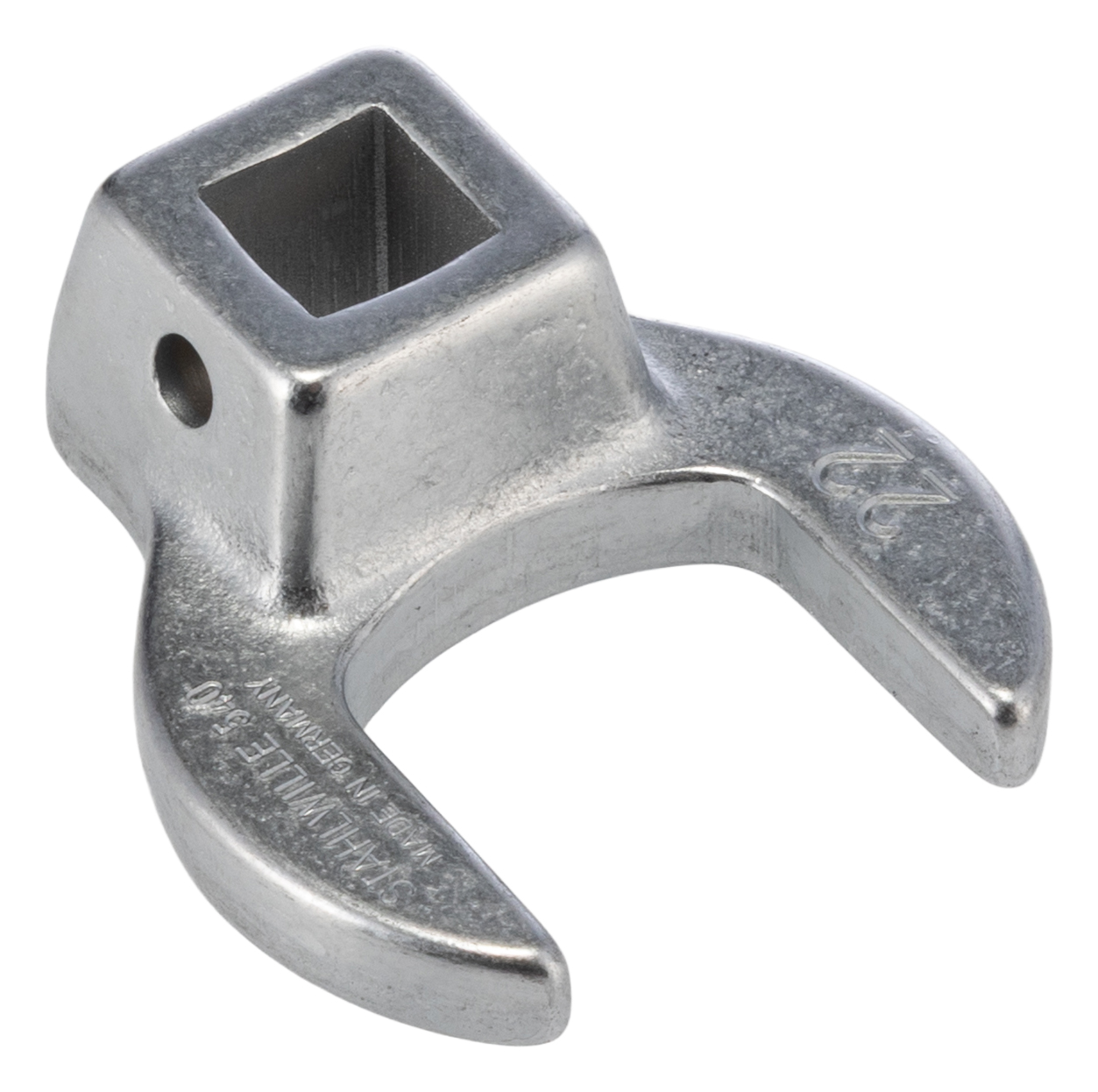 STAHLWILLE Crow Foot Crowfoot Wrench, 6.3 x 40 mm Insert, 22 mm, Chrome Finish