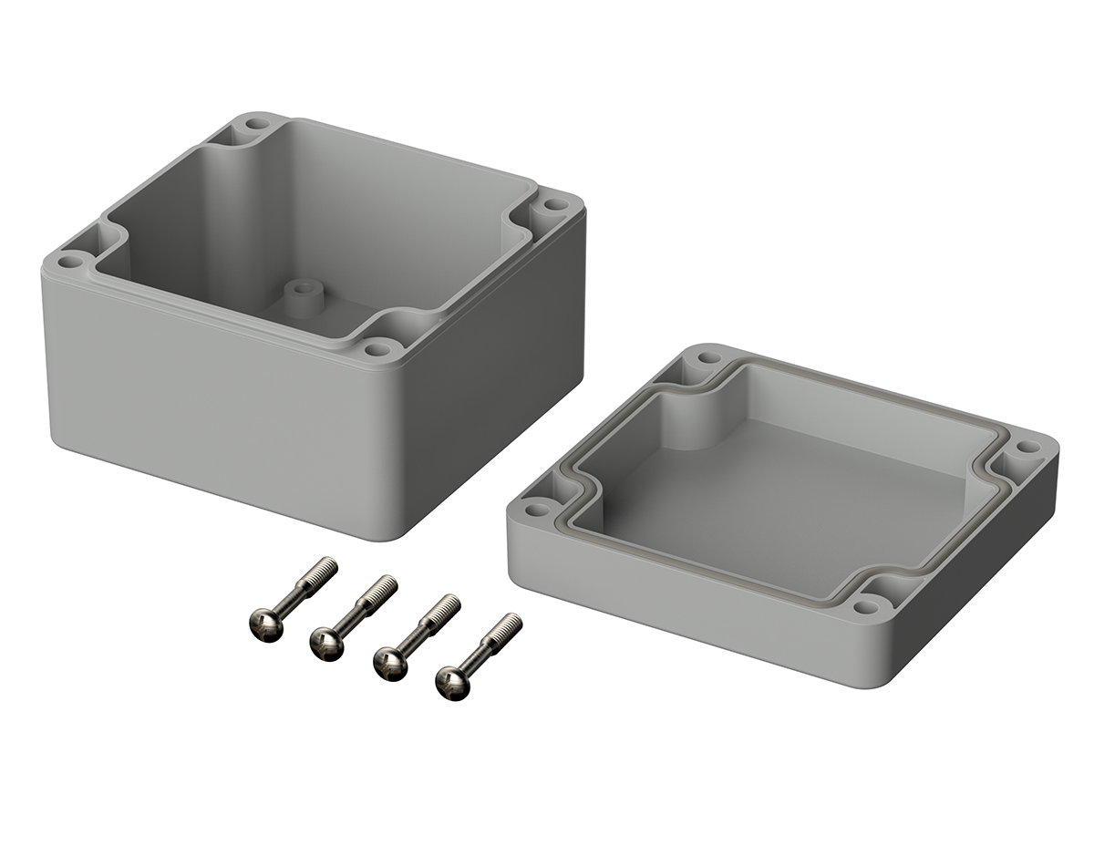 02210094 Bopla Euromas Series Light Grey Polycarbonate Enclosure, IP66, IK07 55 mm, 82 mm, 80 mm