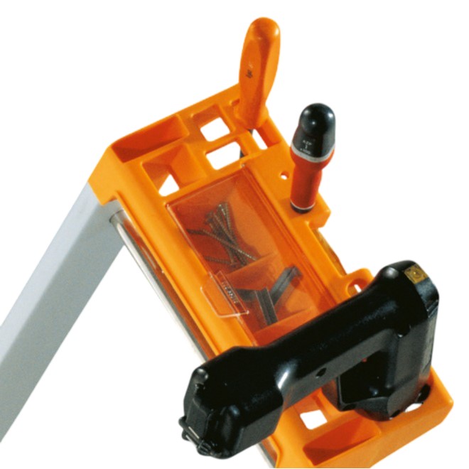 02370007 TUBESCA Anodised Aluminium 7 steps Step Ladder, 1.54m platform height, 2.19 m open length