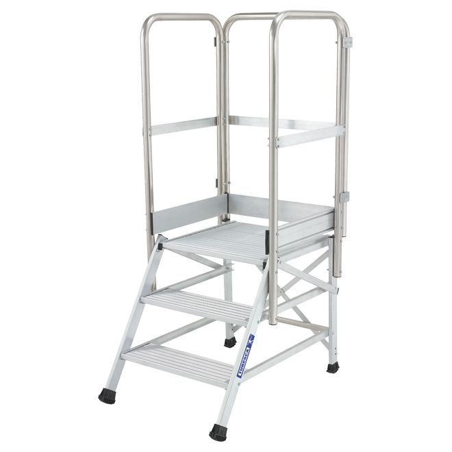 02374202 TUBESCA Aluminium 3 steps Step Ladder, 1.08m platform height, 2.73 m open length