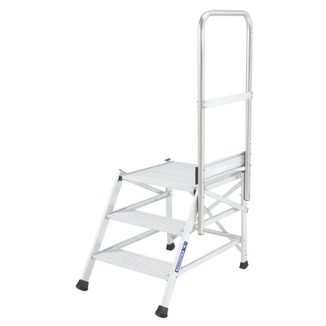 02374203 TUBESCA Aluminium 3 steps Step Ladder, 1.08m platform height, 2.73 m open length