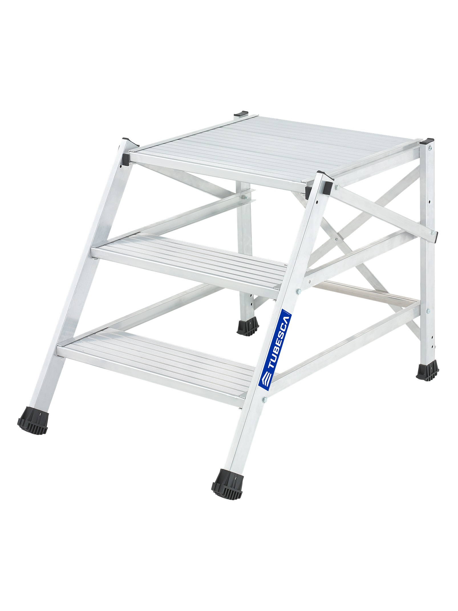 TUBESCA Aluminium 3 steps Step Ladder, 1.08m platform height, 2.73 m open length