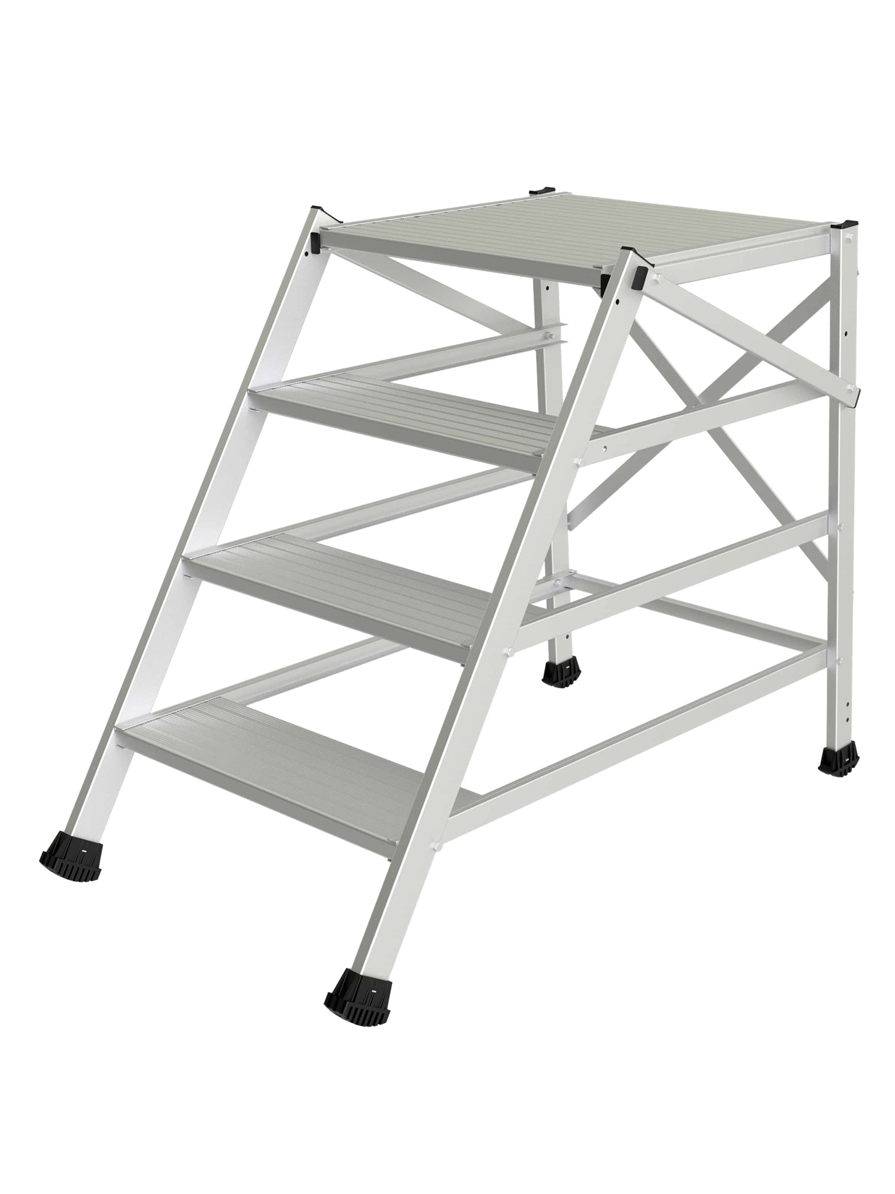 TUBESCA Aluminium Step Ladder, 1.25m platform height, 2.98 m open length