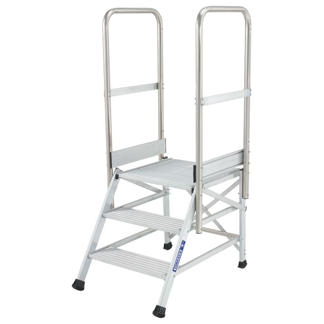 02374204 TUBESCA Aluminium Step Ladder, 1.25m platform height, 2.98 m open length