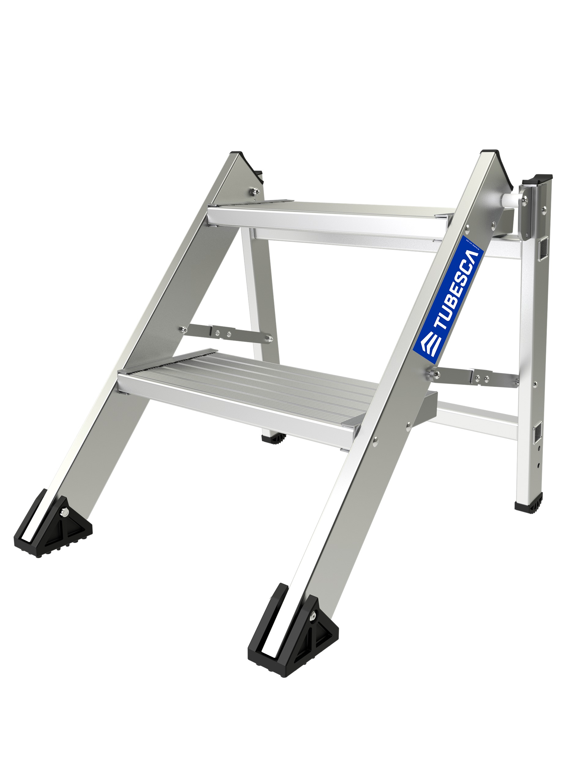 TUBESCA Aluminium 2 steps Step Ladder, 0.47m platform height, 0.7 m open length