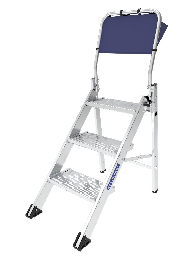 TUBESCA Aluminium 3 steps Step Ladder, 0.71m platform height, 1.33 m open length