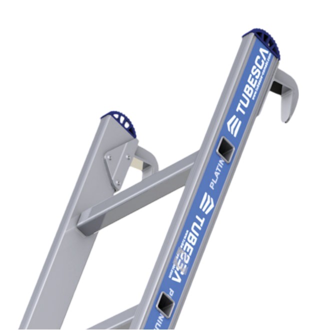 02410210 TUBESCA Aluminium 10 steps Ladder, 7.8m platform height, 2.97 m open length