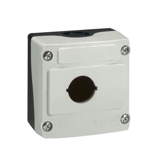 Legrand Grey Plastic 0242 Empty Control Station - 1 Hole 22.5 mm Diameter