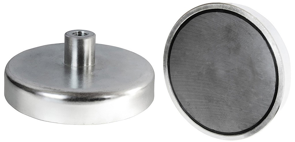Eclipse Pot Magnet 20mm Threaded Hole Samarium Alloy, 9kg Pull