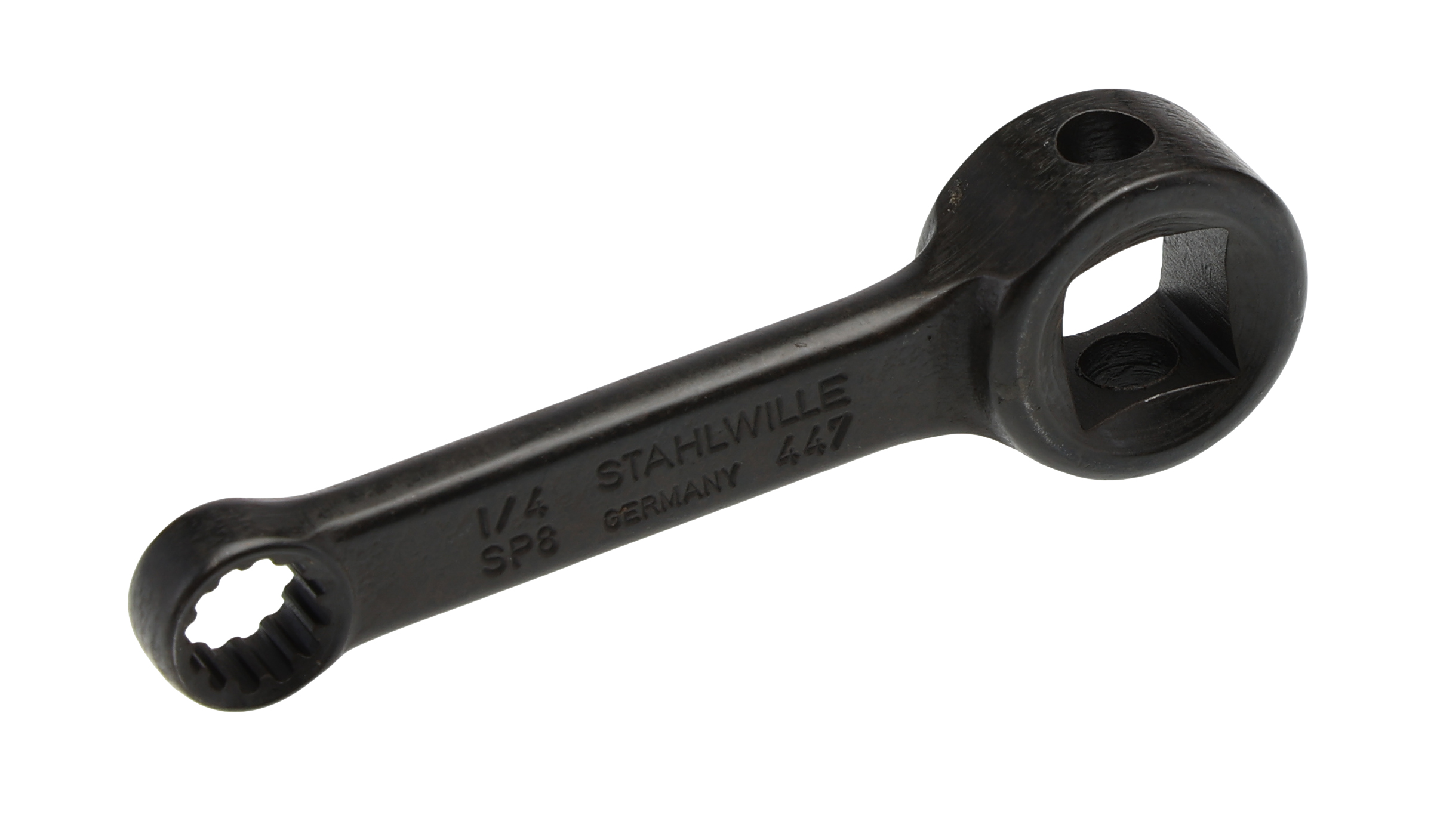 STAHLWILLE Square Spline Drive Adapter, 10.4 x 6/19 x 11 mm Insert, 50.8 mm, Gun Metal Finish