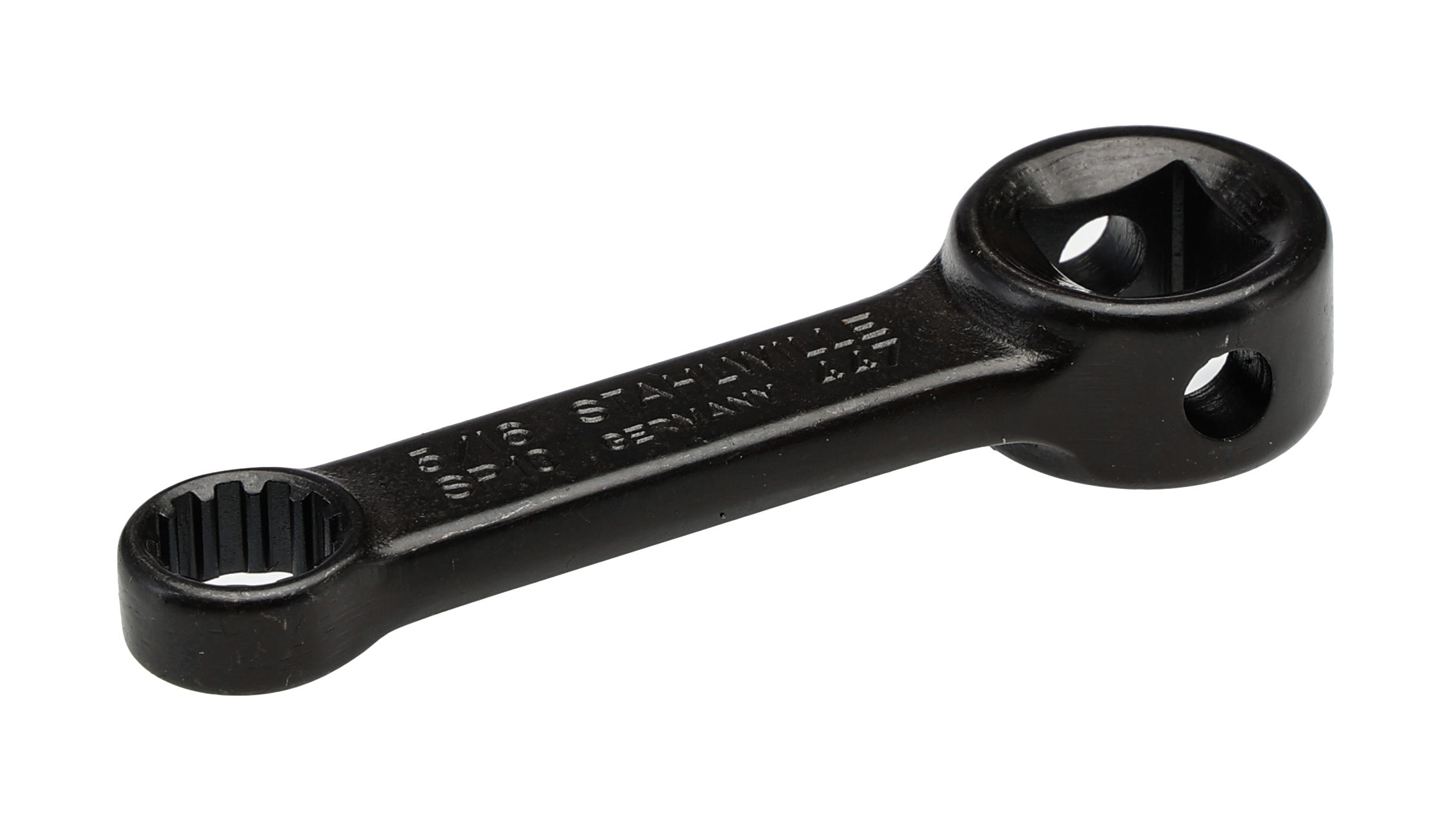 02480020 STAHLWILLE Square Spline Drive Adapter, 12.4 x 6 / 19 x 11 mm Insert, 50.8 mm, Gun Metal Finish