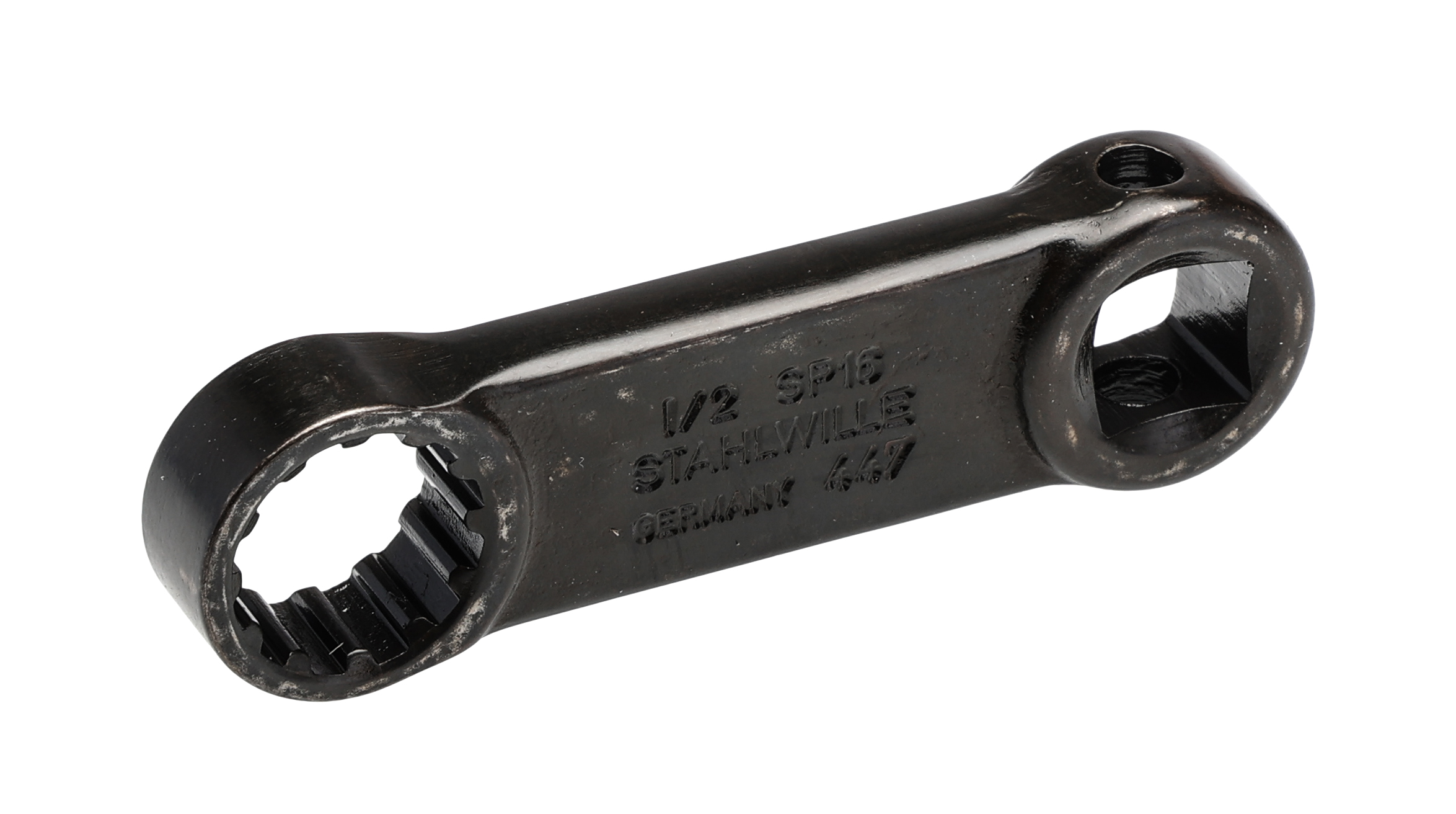02480032 STAHLWILLE Square Spline Drive Adapter, 19 x 9.2 / 19 x 11 mm Insert, 50.8 mm, Gun Metal Finish