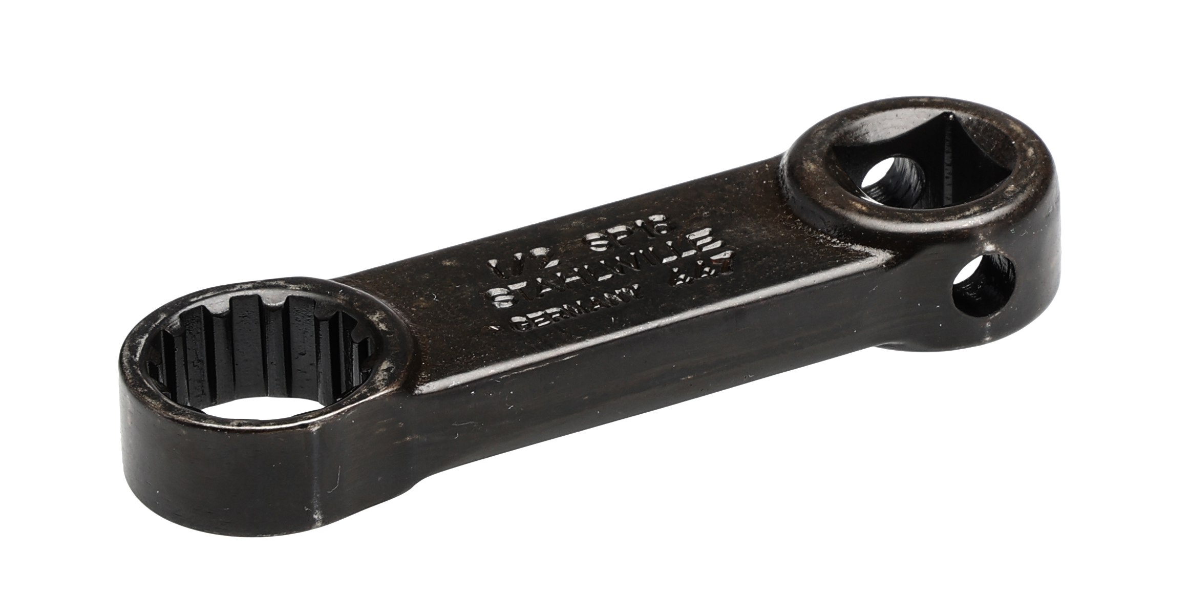 02480032 STAHLWILLE Square Spline Drive Adapter, 19 x 9.2 / 19 x 11 mm Insert, 50.8 mm, Gun Metal Finish