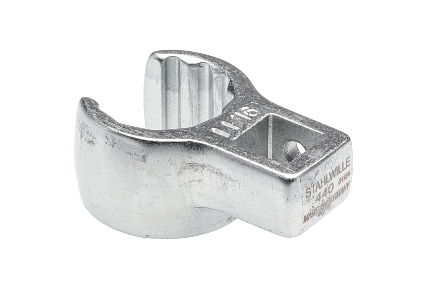 STAHLWILLE Crow Foot Spanner Head, 3/8 in Insert, 11/16 in, Chrome Finish