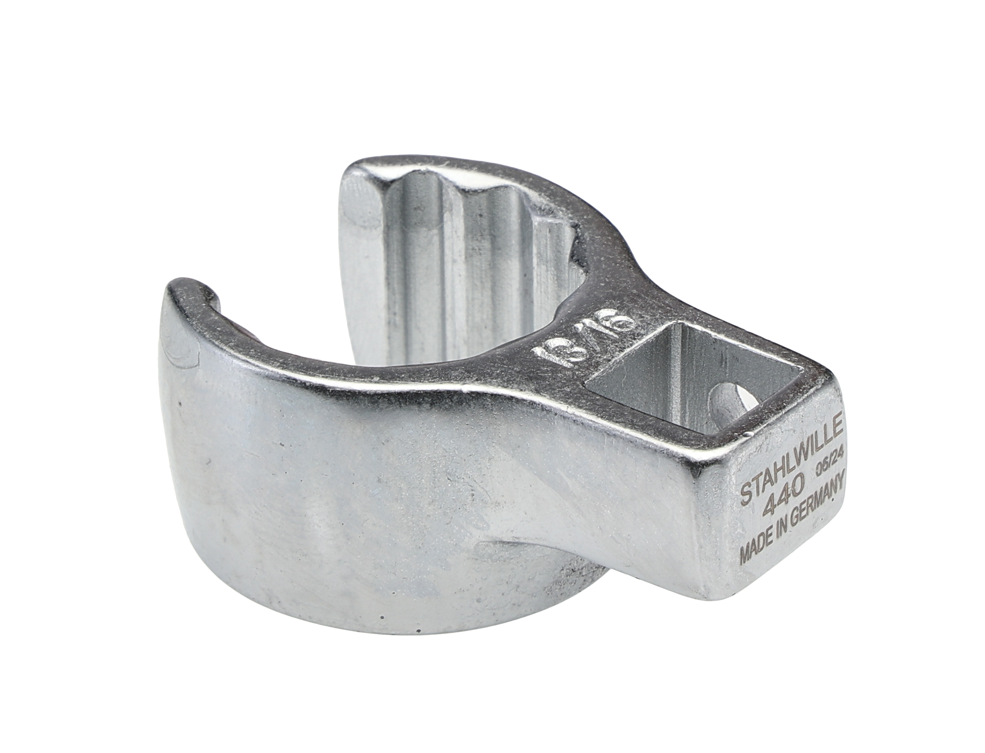 STAHLWILLE Crow Foot Spanner Head, 3/8 in Insert, 13/16 in, Chrome Finish