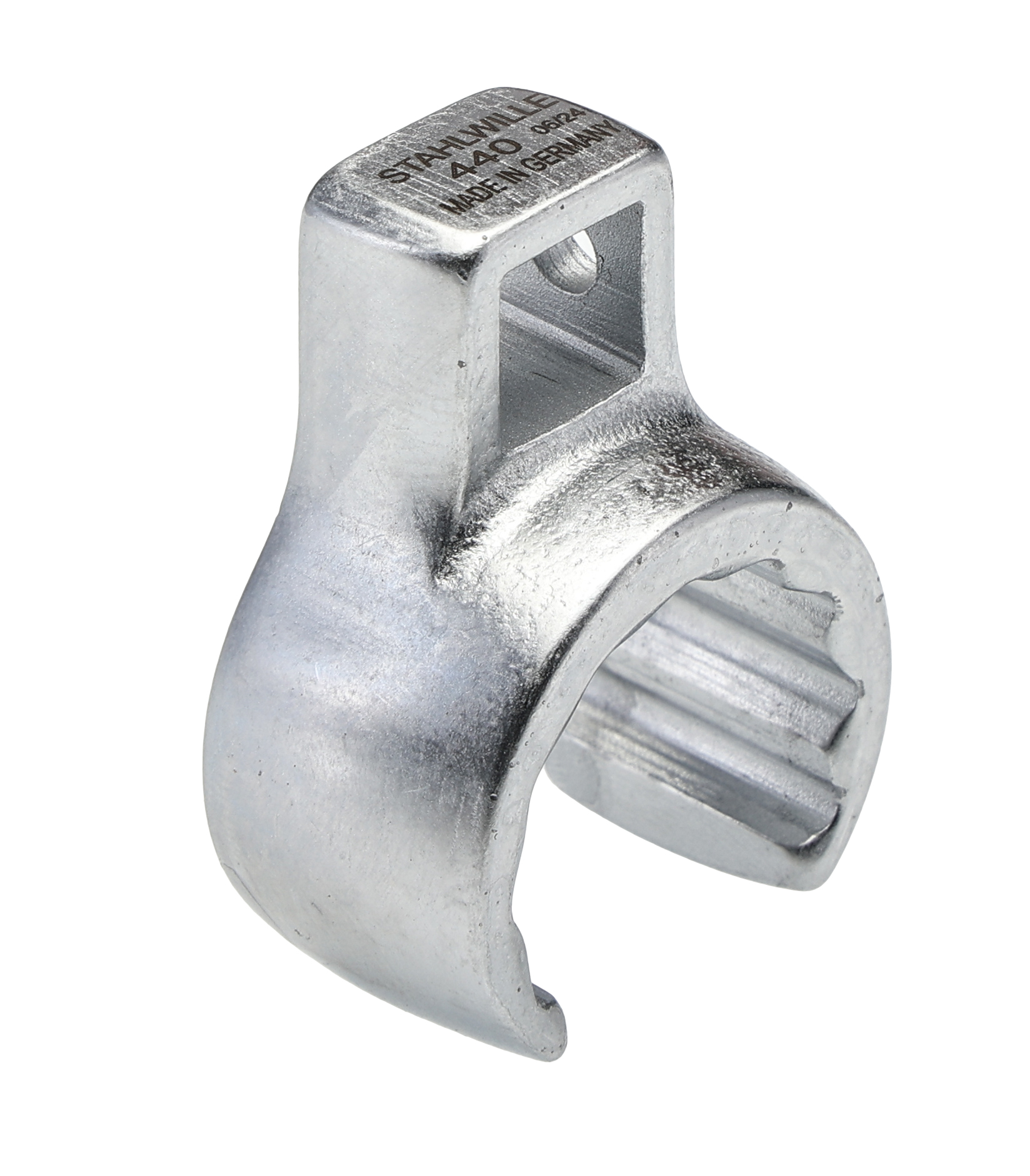 02490042 STAHLWILLE Crow Foot Spanner Head, 3/8 in Insert, 13/16 in, Chrome Finish