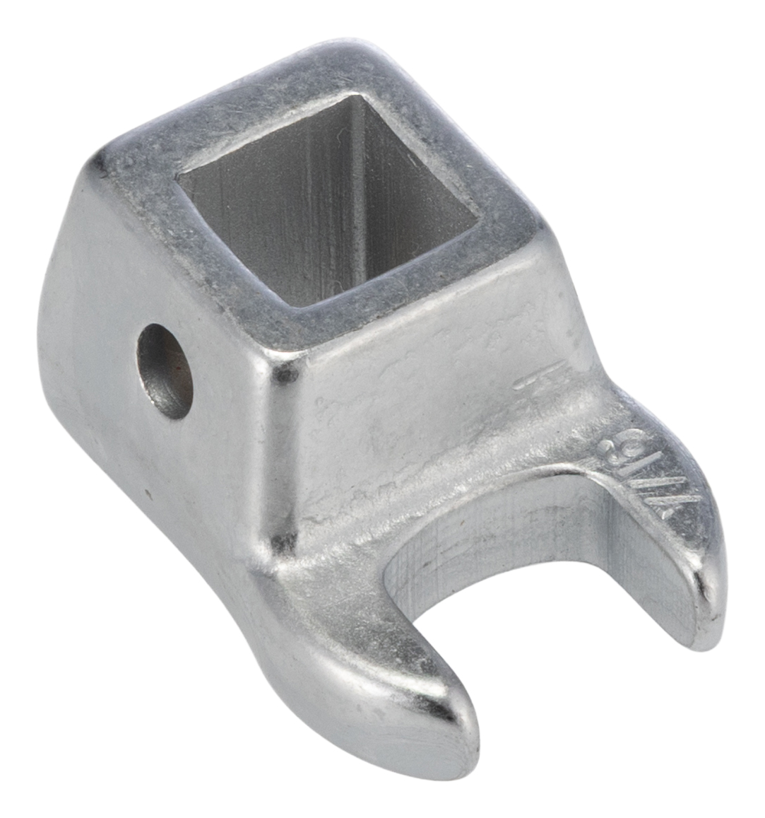 STAHLWILLE Crow Foot Spanner Head, 1/8 in Insert, 7/16 in, Chrome Finish