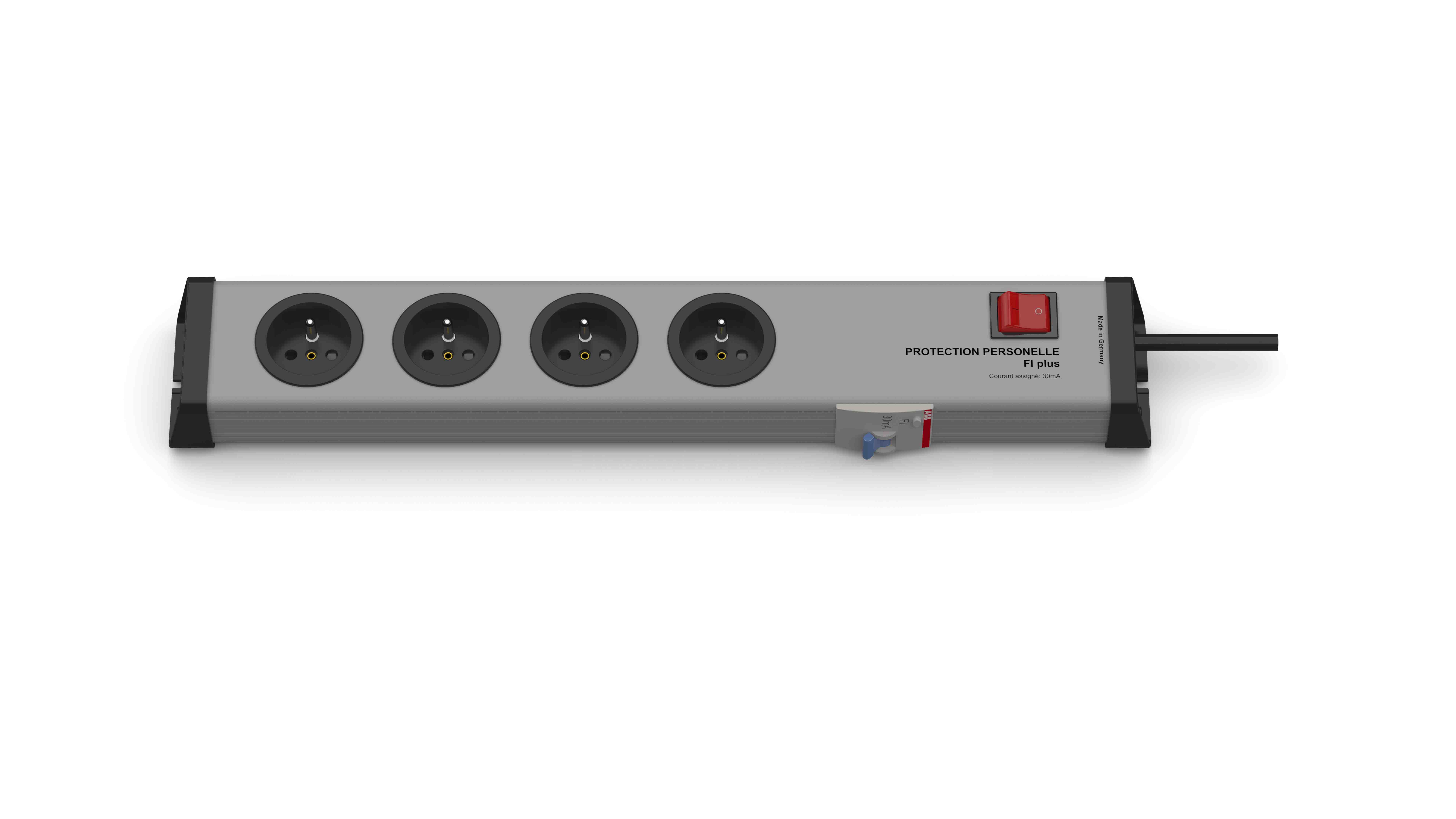 Bodo Ehmann Type E 4 Gang Socket Bar, 1.5m Cable, 16A, 230V