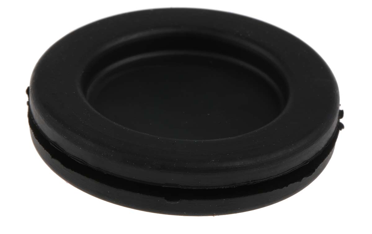 02580356010 SES Sterling DG Black Polychloroprene 37 mm Cable Grommet for 29 mm Cable Dia. for 1 mm Cable Dia.